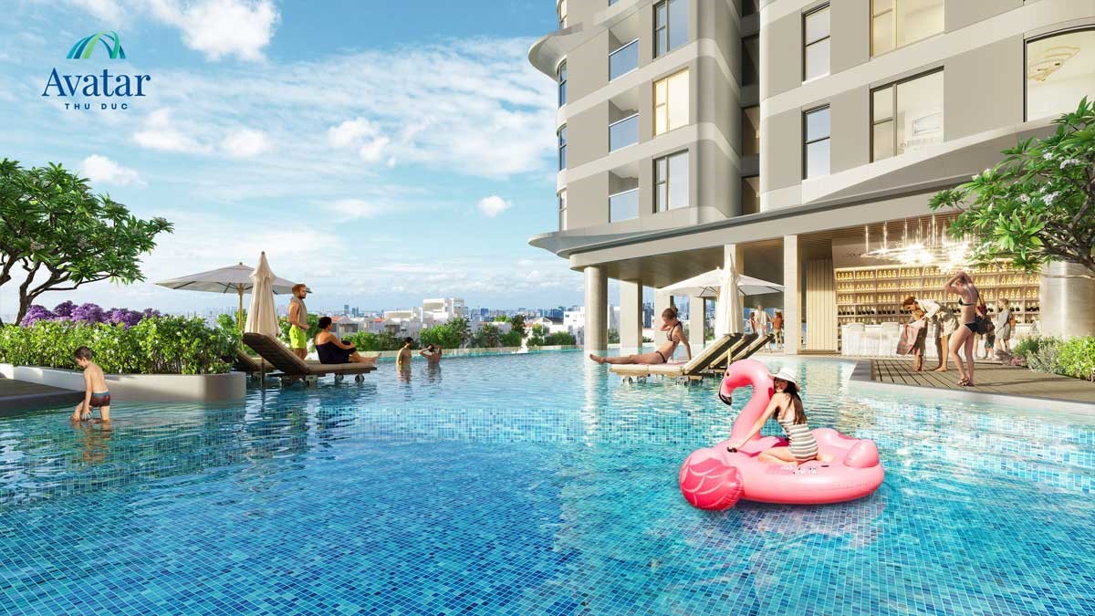 hồ bơi tràn bờ dự án avatar thu duc