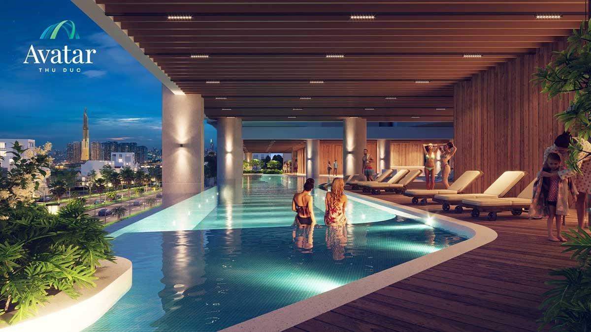 Tiện ích hồ bơi sân thượng dự án Avatar