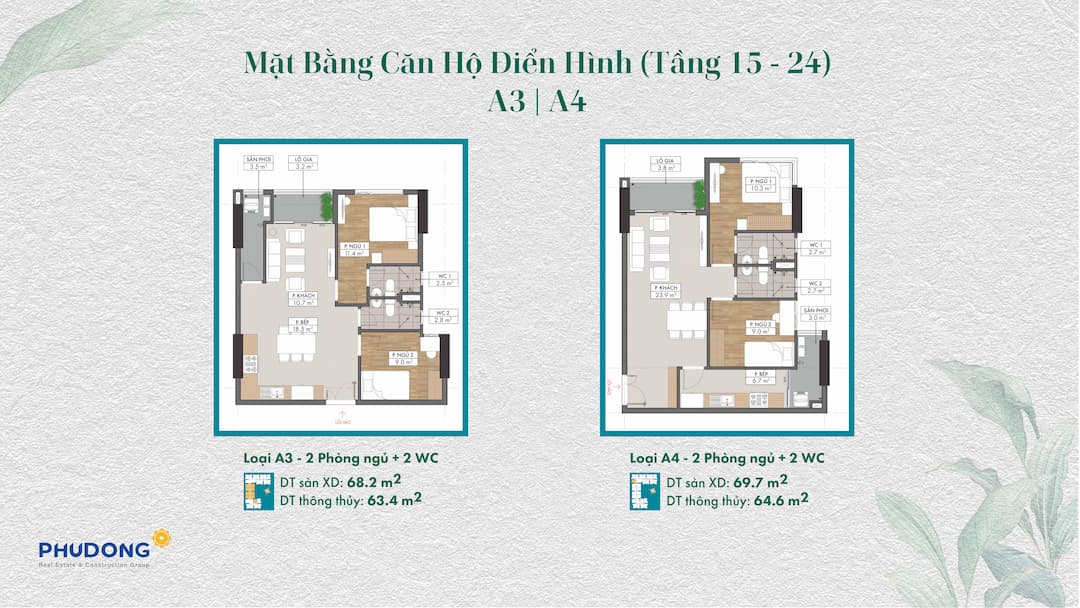 Mặt bằng căn hộ Phú Đông Sky Garden