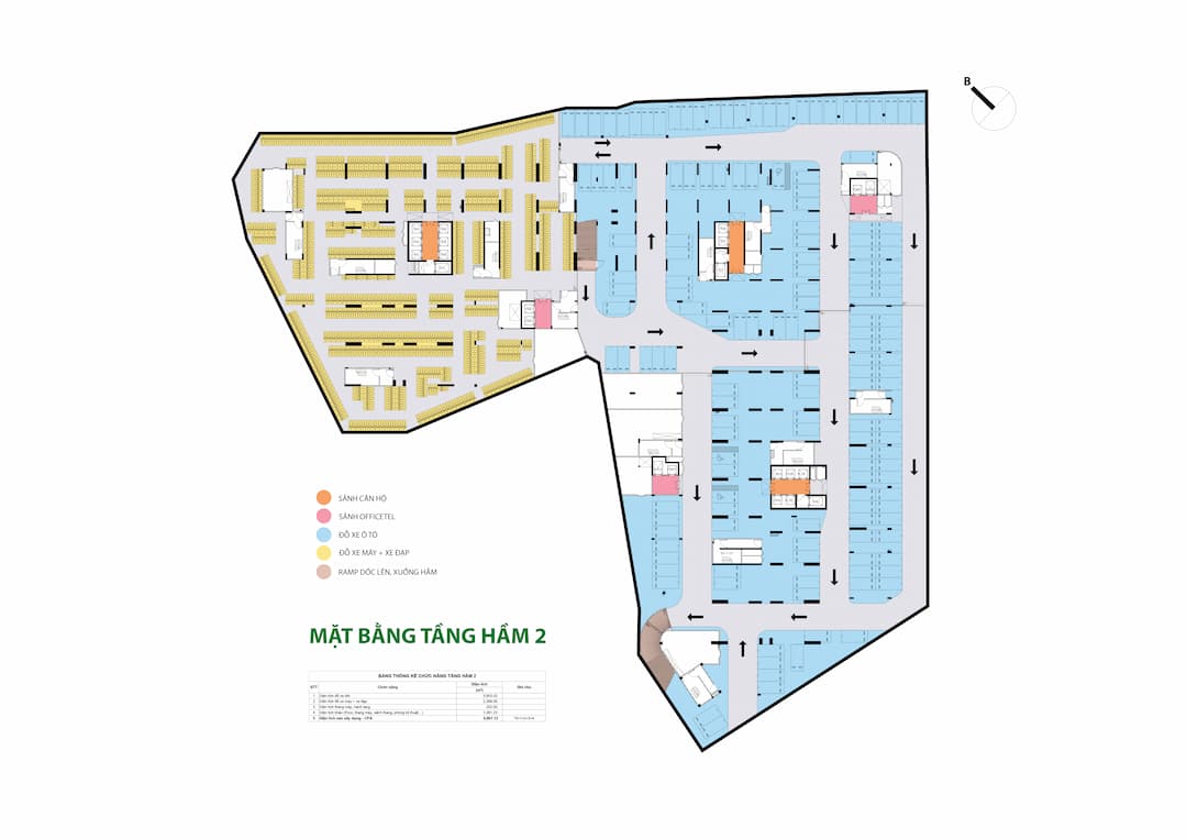 Mặt bằng tầng căn hộ Picity Sky Park