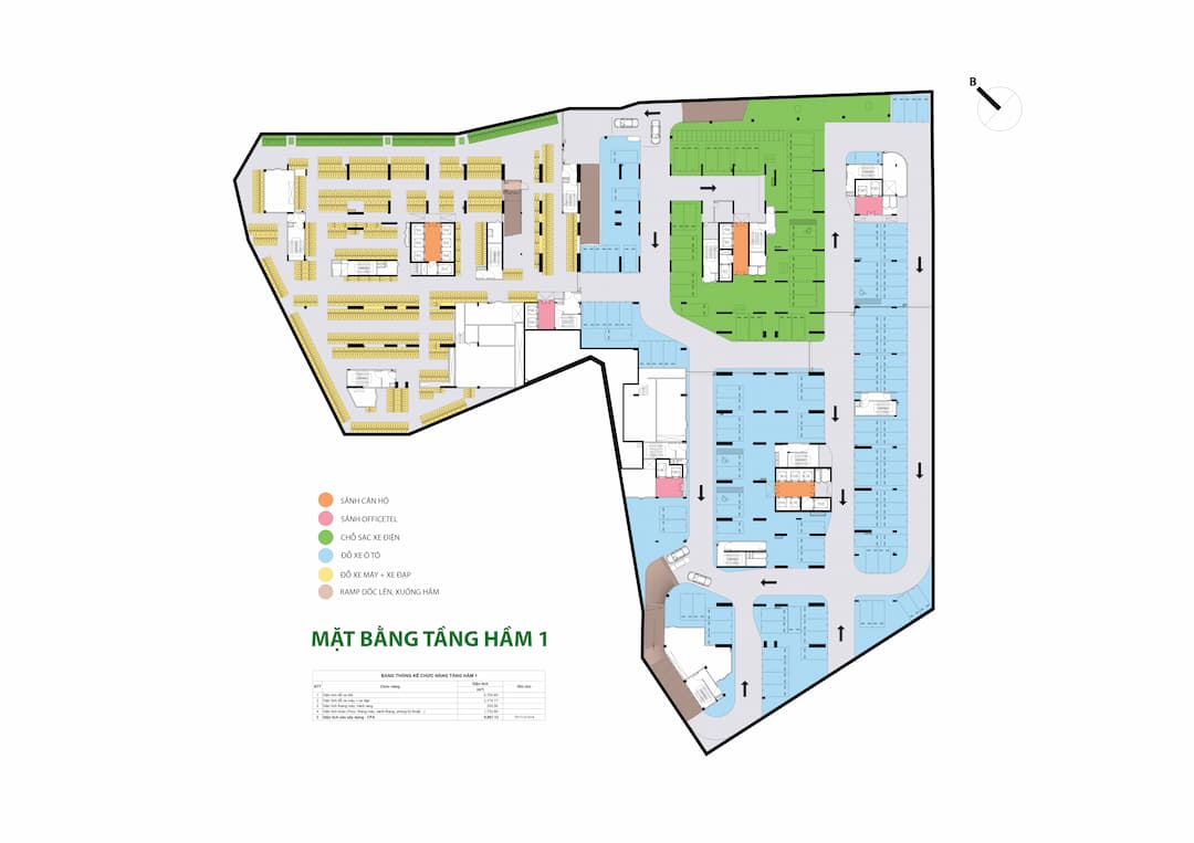 Mặt bằng tầng căn hộ Picity Sky Park