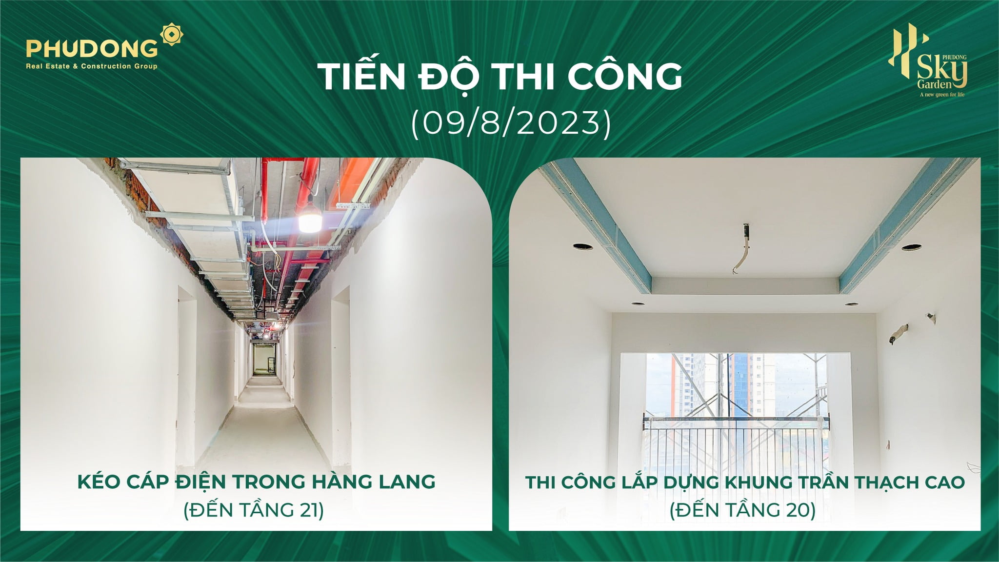 Tiến độ dự án căn hộ Phú Đông Sky Garden