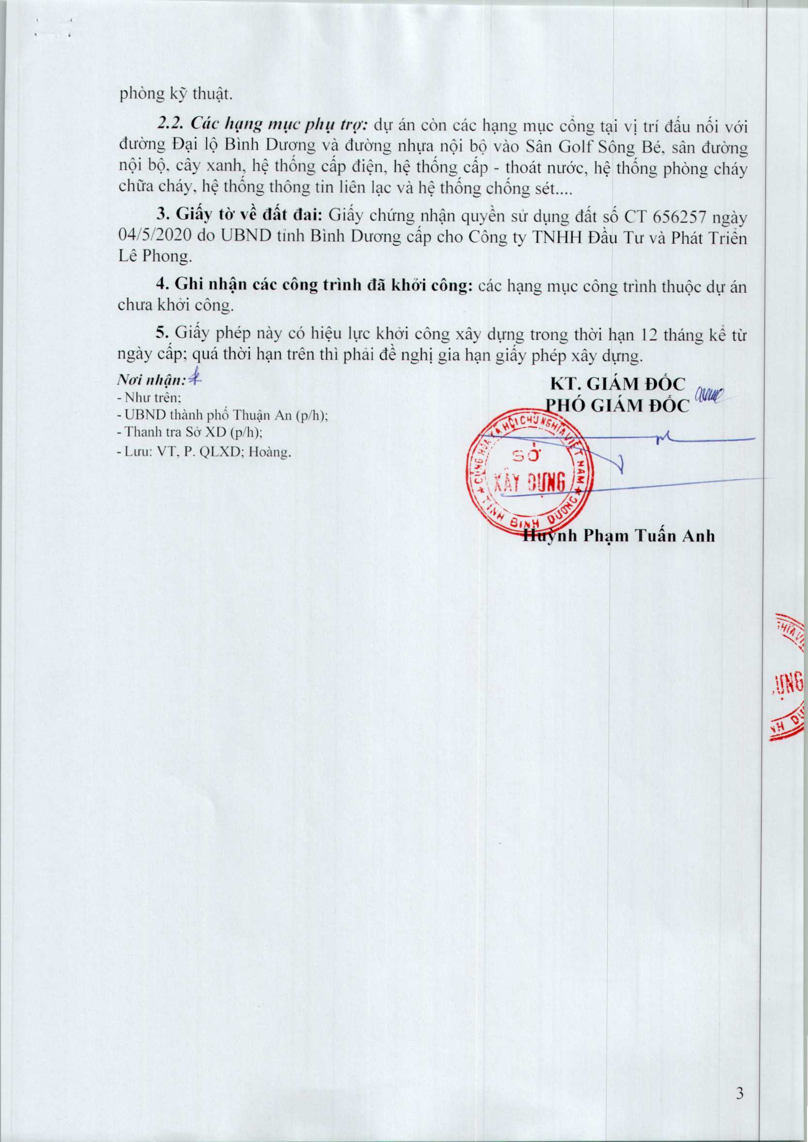 Pháp lý dự án The Emerald Golf View 3