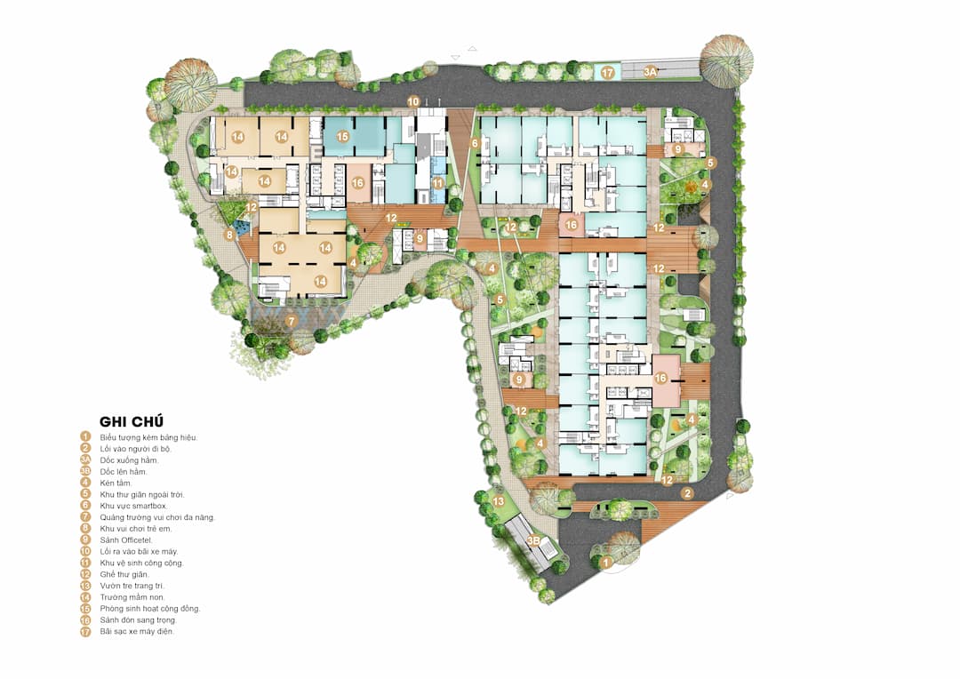 Mặt bằng tiện ích Picity Sky Park