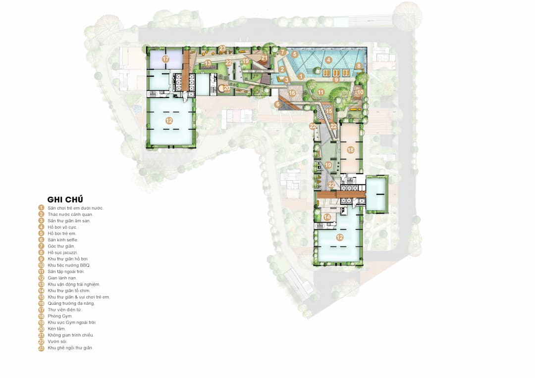 Mặt bằng tiện ích Picity Sky Park