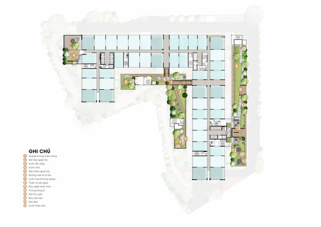 Mặt bằng tiện ích Picity Sky Park