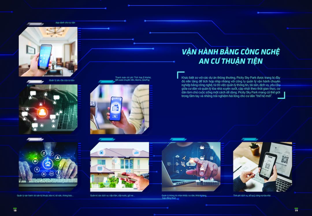 tiện ích công nghệ hiện đại Picity Sky Park