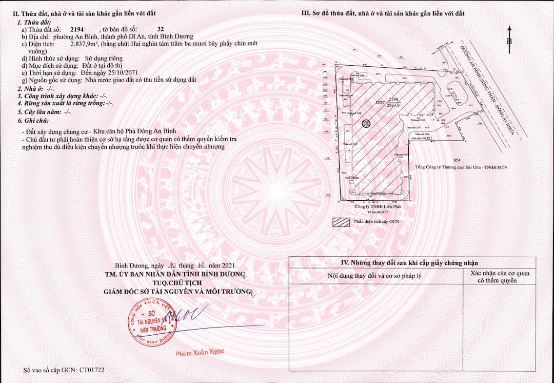 Pháp lý Căn hộ Phú Đông Sky Garden