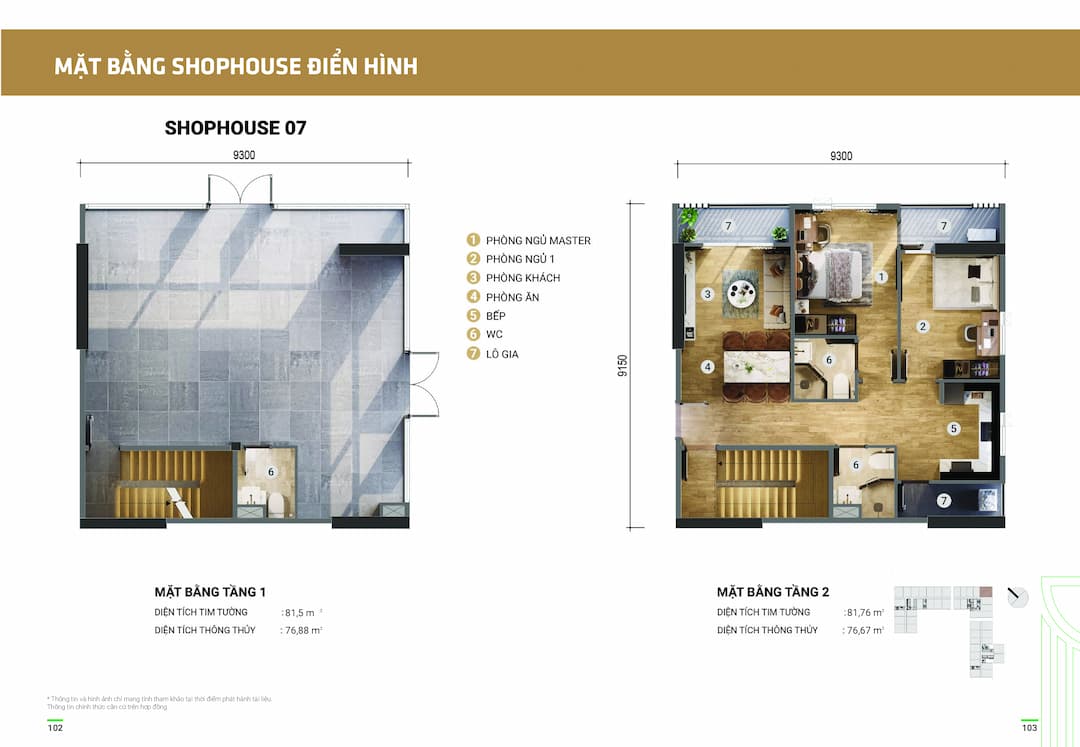 Mặt bằng căn hộ Picity Sky Park