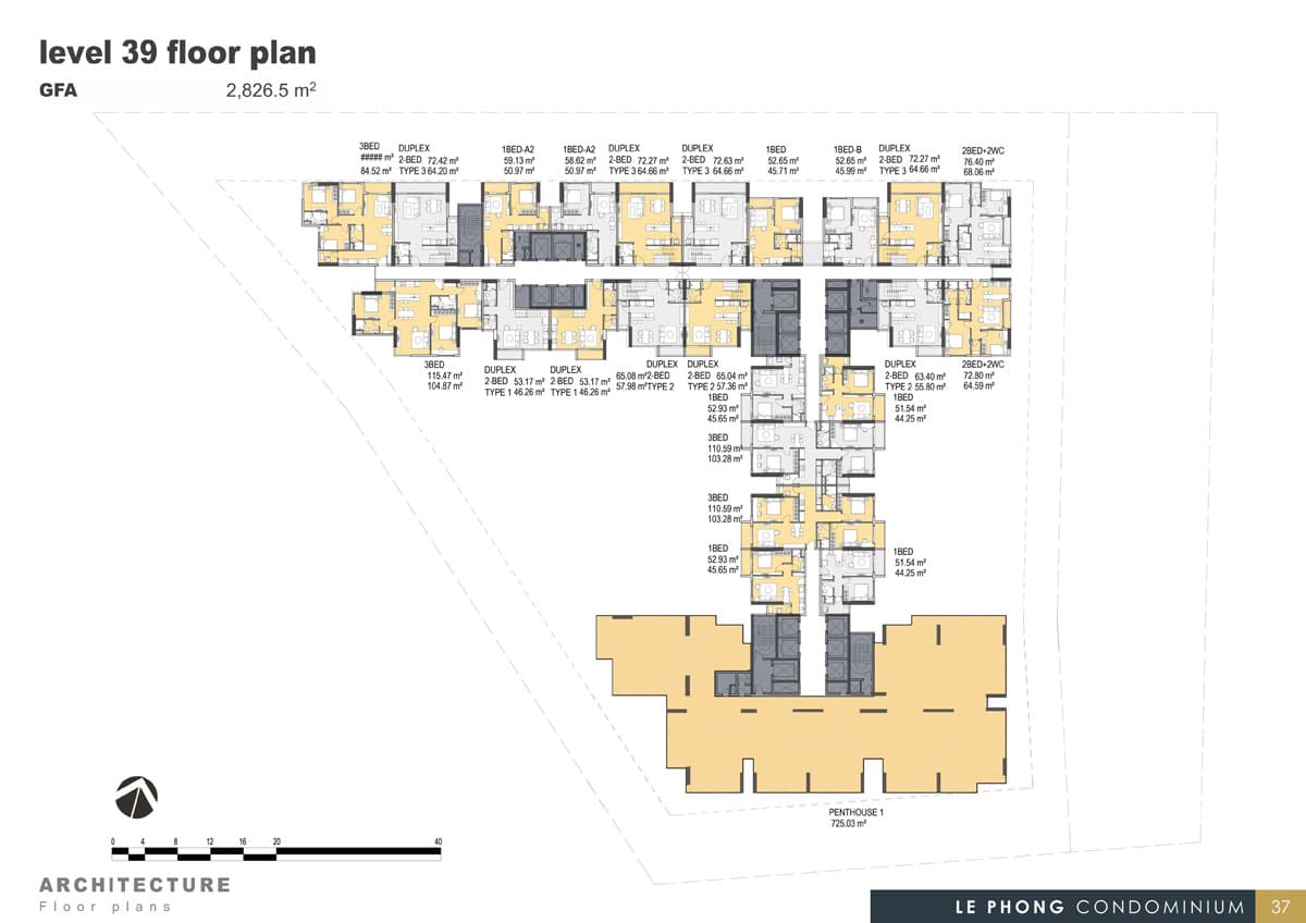 Mặt bằng tầng The Emerald Golf View 6