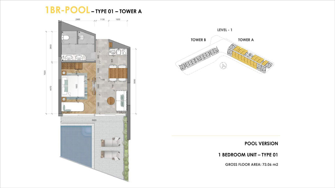 Mặt bằng căn hộ dự án Ixora Ho Tram