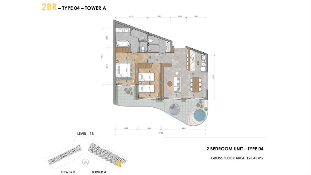 Căn 2 phòng ngủ Ixora Ho Tram