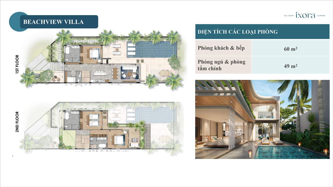 Beach view Villa Ixora Hồ Tràm