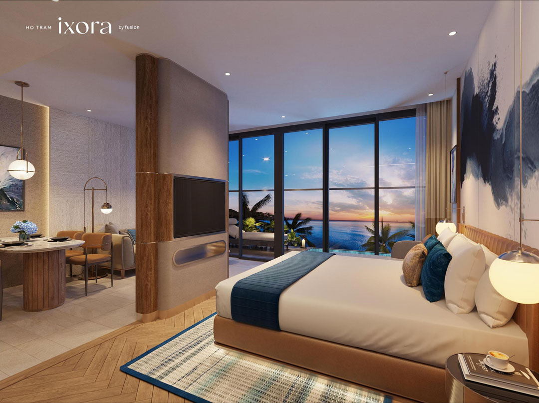 Căn hộ 1 phòng ngủ Ixora hồ tràm