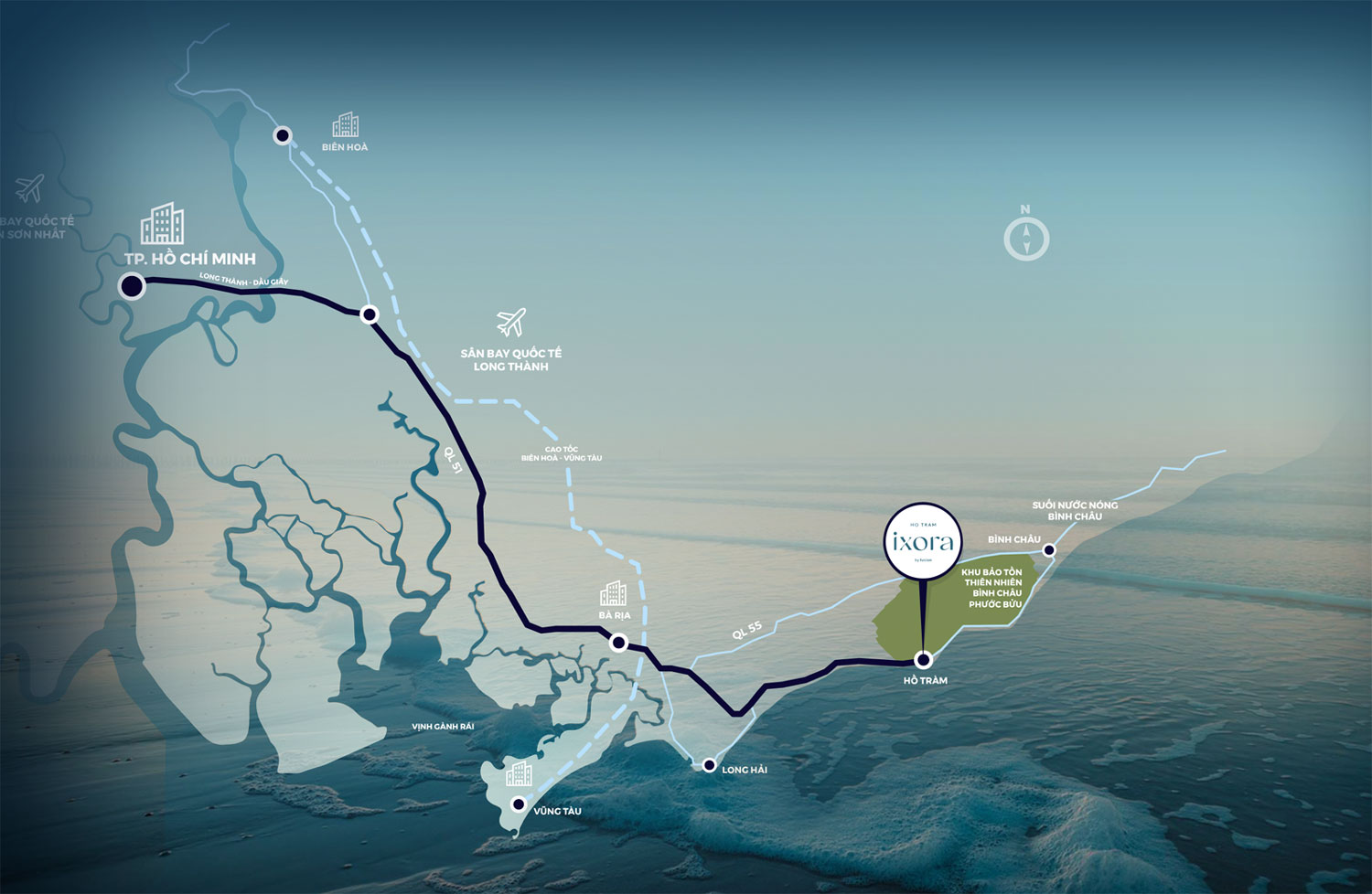Vị trí Ixora Hồ Tràm