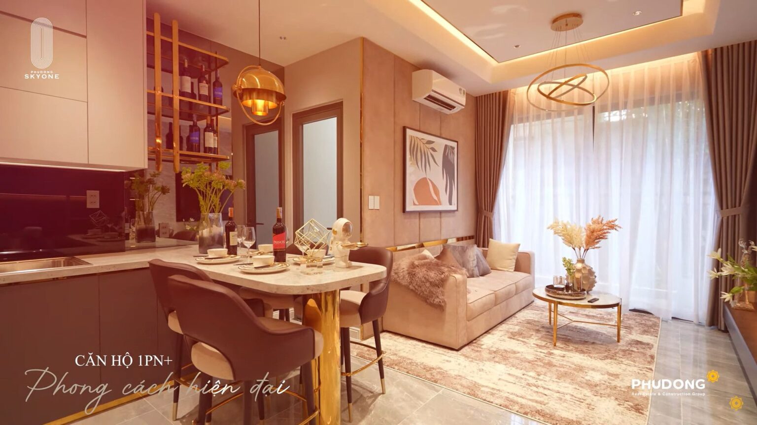 Căn hộ 1 phòng ngủ Phú Đông Sky One