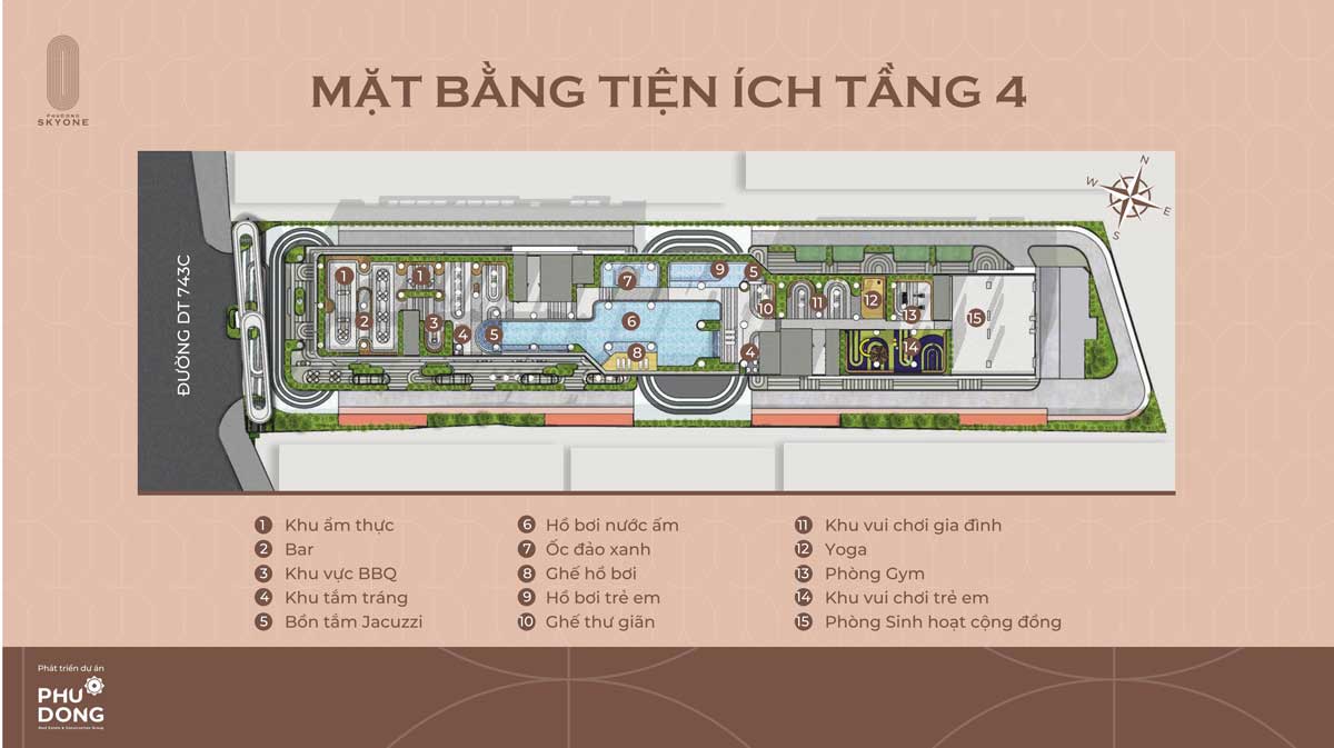 Mặt bằng tiện ích tầng 4