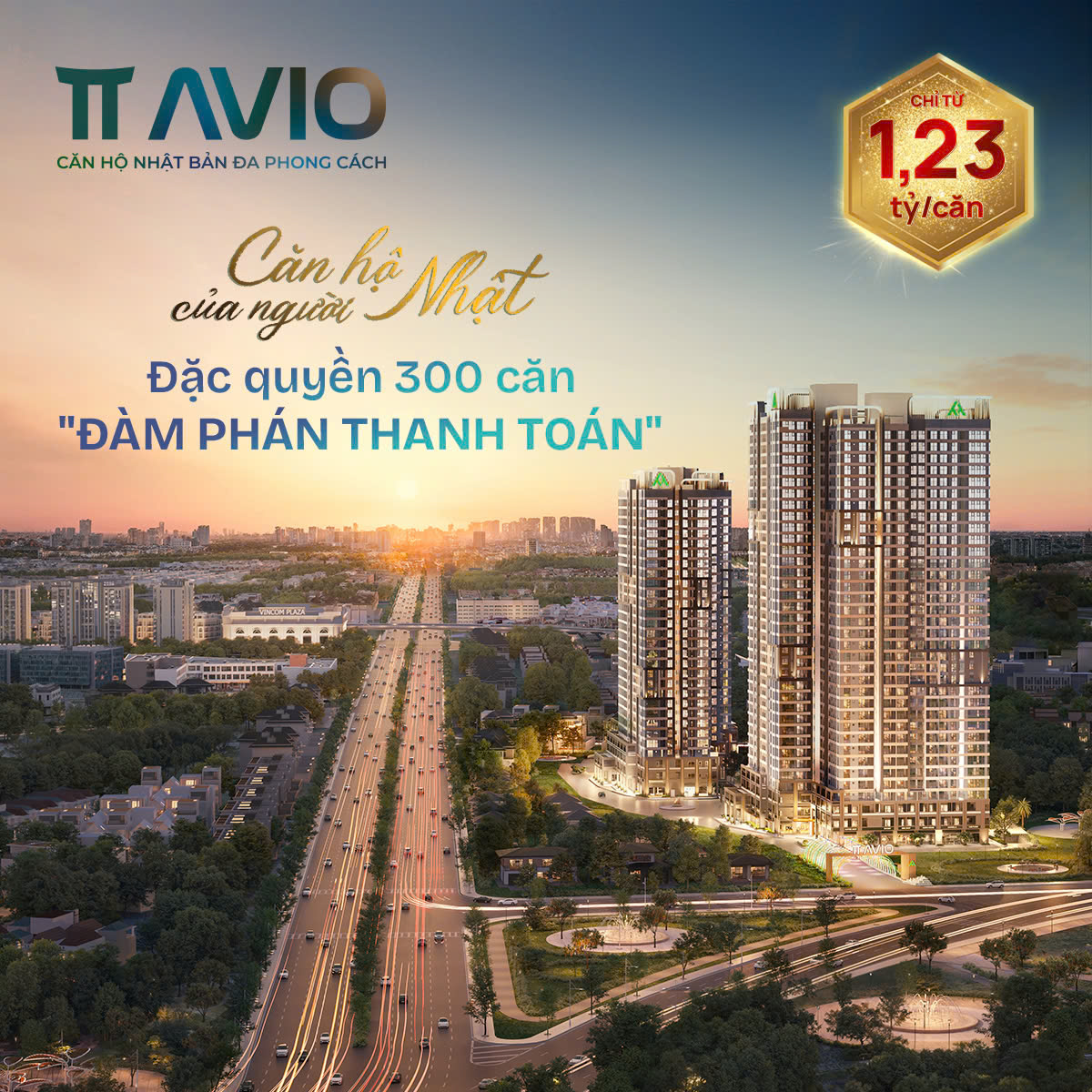 Chỉ 1,23 Tỷ/Căn - Dự Án TT Avio