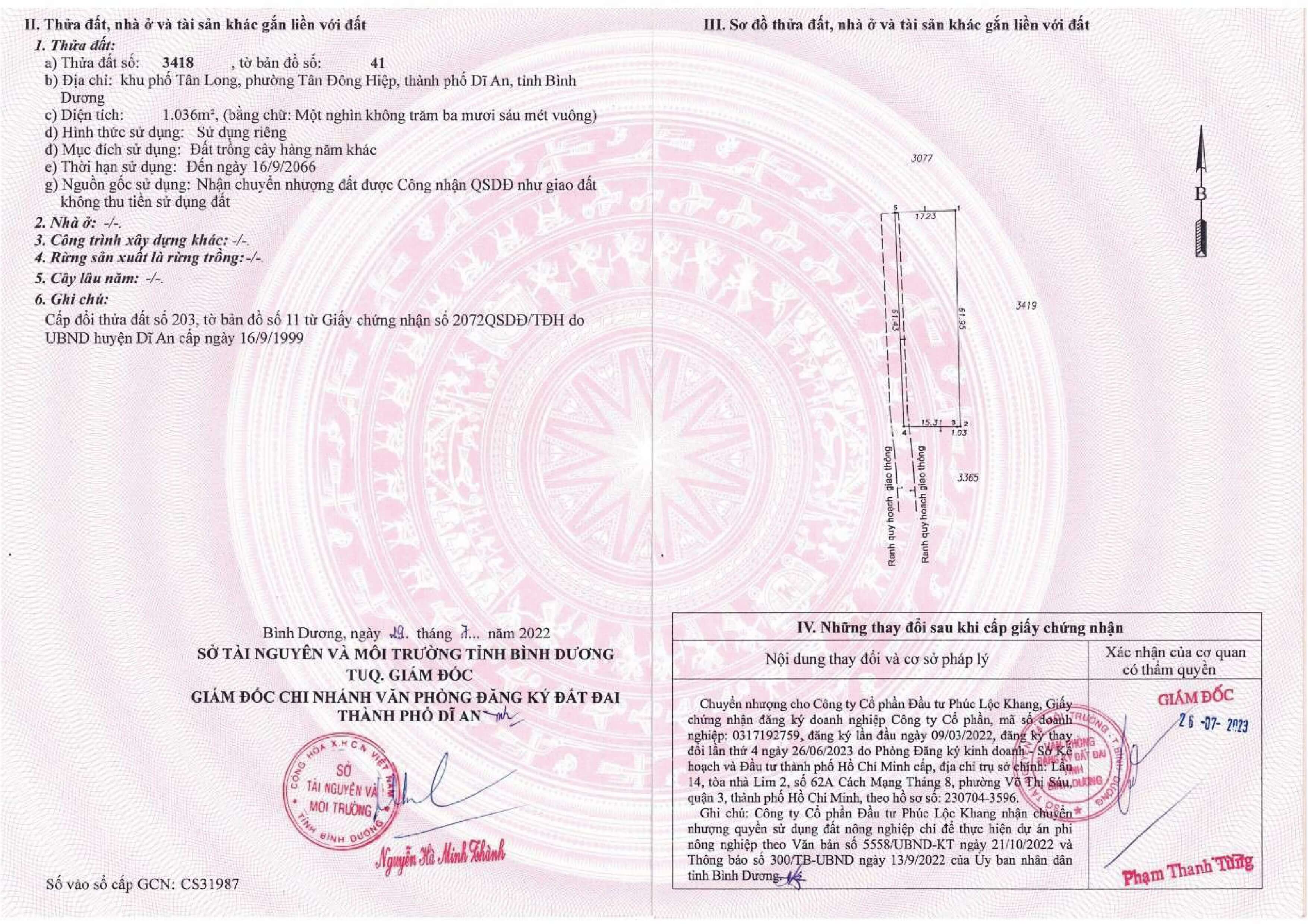 Pháp Lý Dự Án TT AVIO