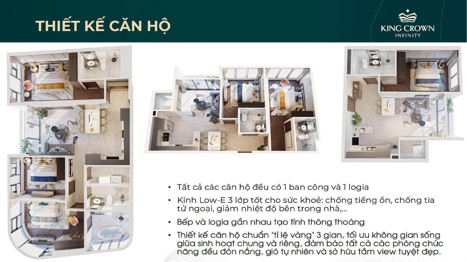 Thiết Kế Căn Hộ King Crown Infinity