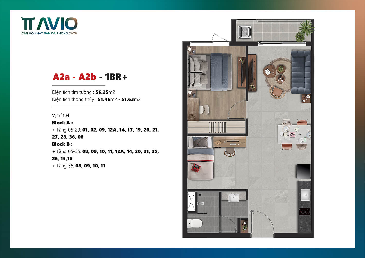 Mặt Bằng Căn Hộ TT AVIO