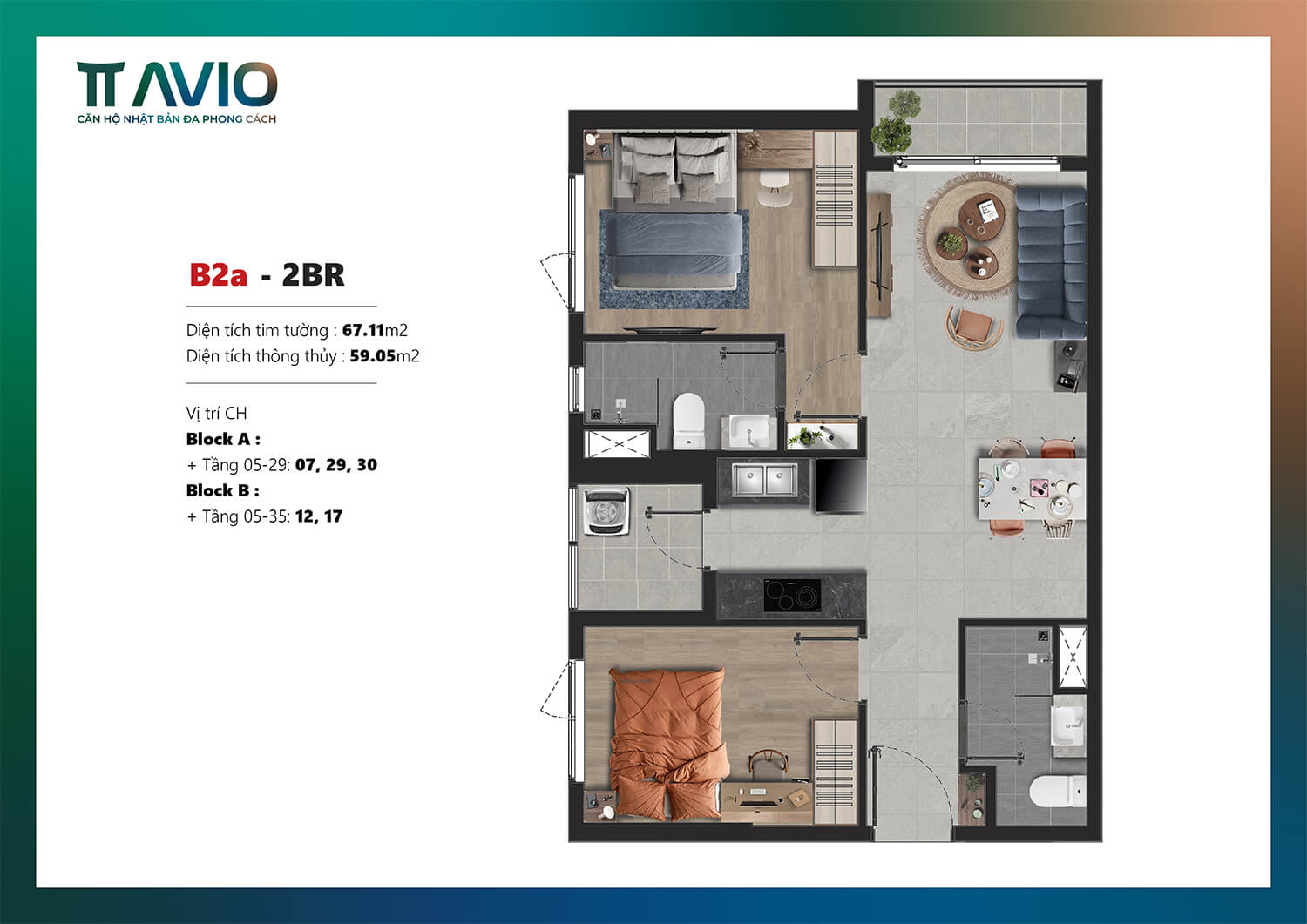 Mặt Bằng Căn Hộ TT AVIO