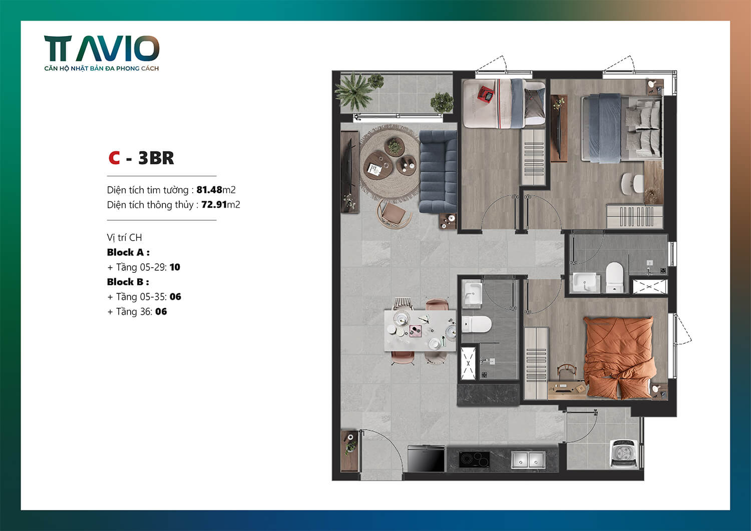 Mặt Bằng Căn Hộ TT AVIO