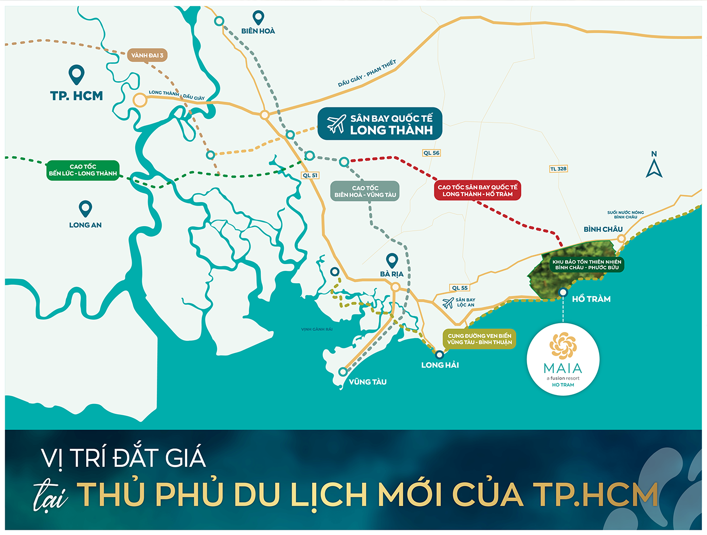 Vị Trí Maia Resort Hồ Tràm