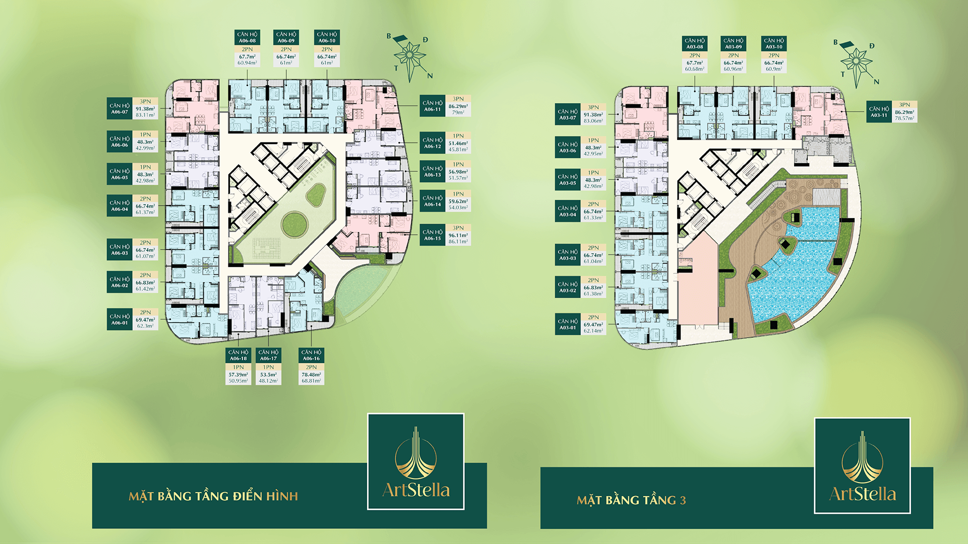 Mặt Bằng Tầng Dự án Art Stella