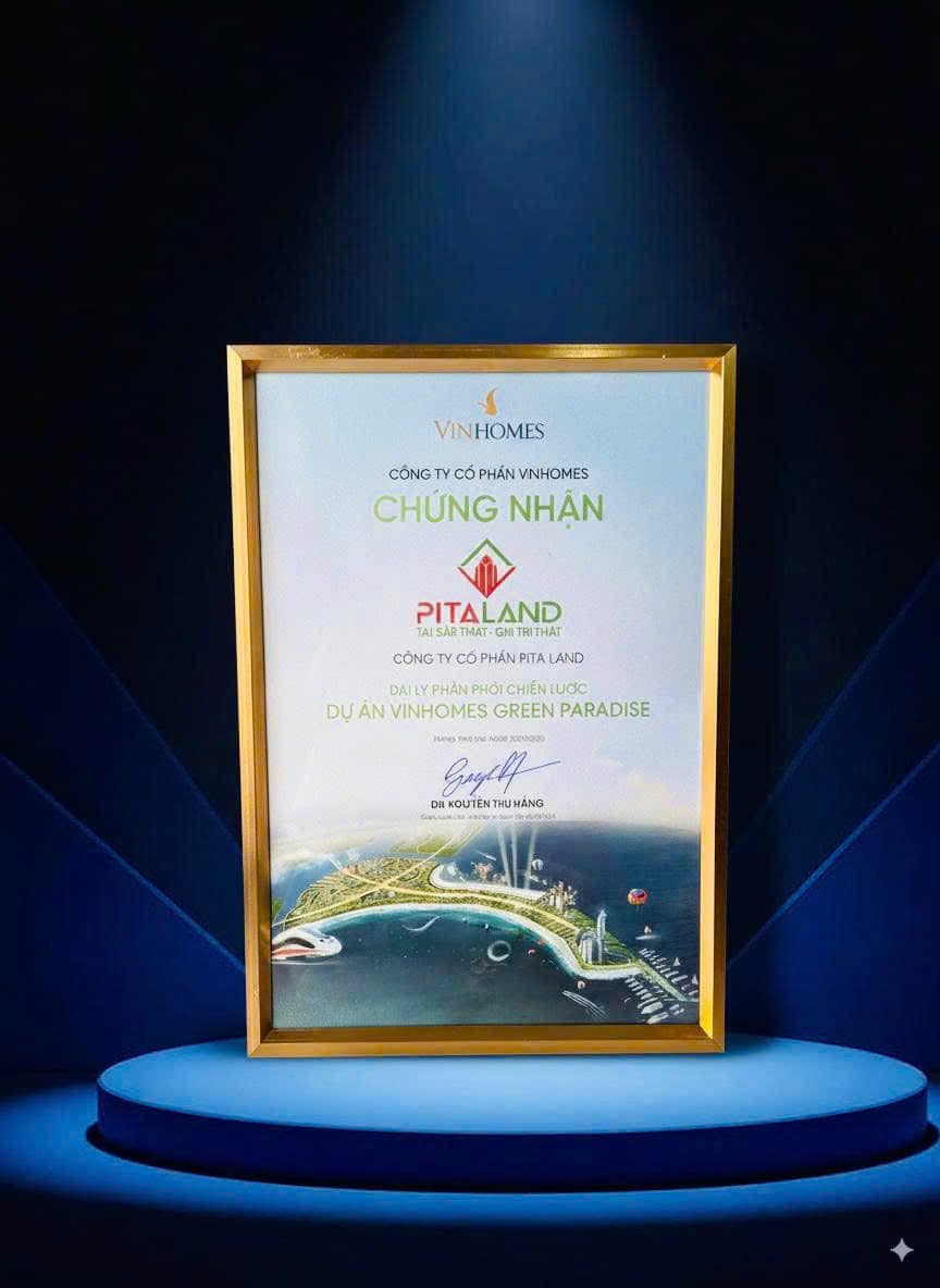 Chứng nhận PITALAND – Đối tác F1 chiến lược phân phối Vinhomes Green Paradise (Cần Giờ).