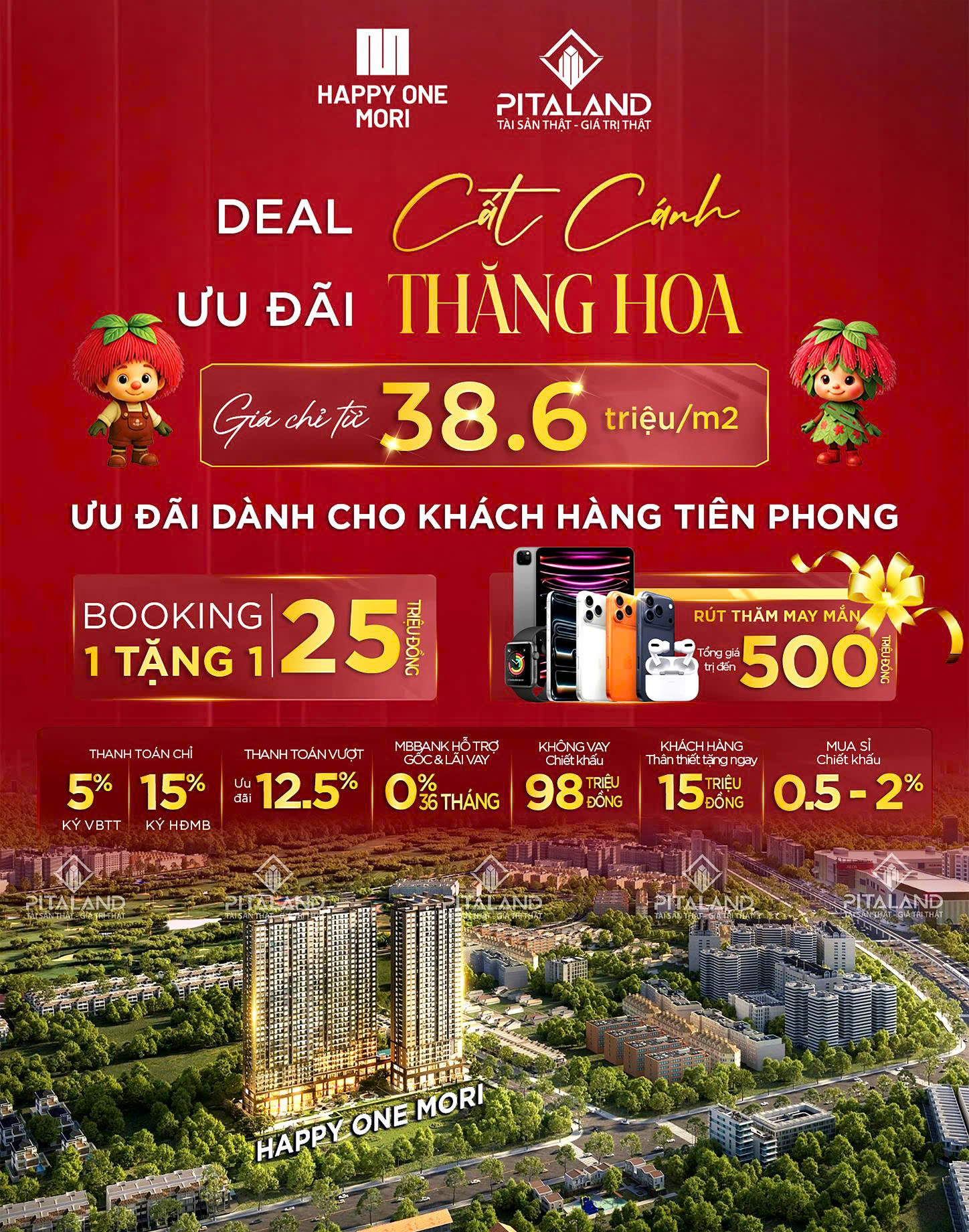 Chính sách ưu đãi đặc biệt khi sở hữu căn hộ Happy One Mori