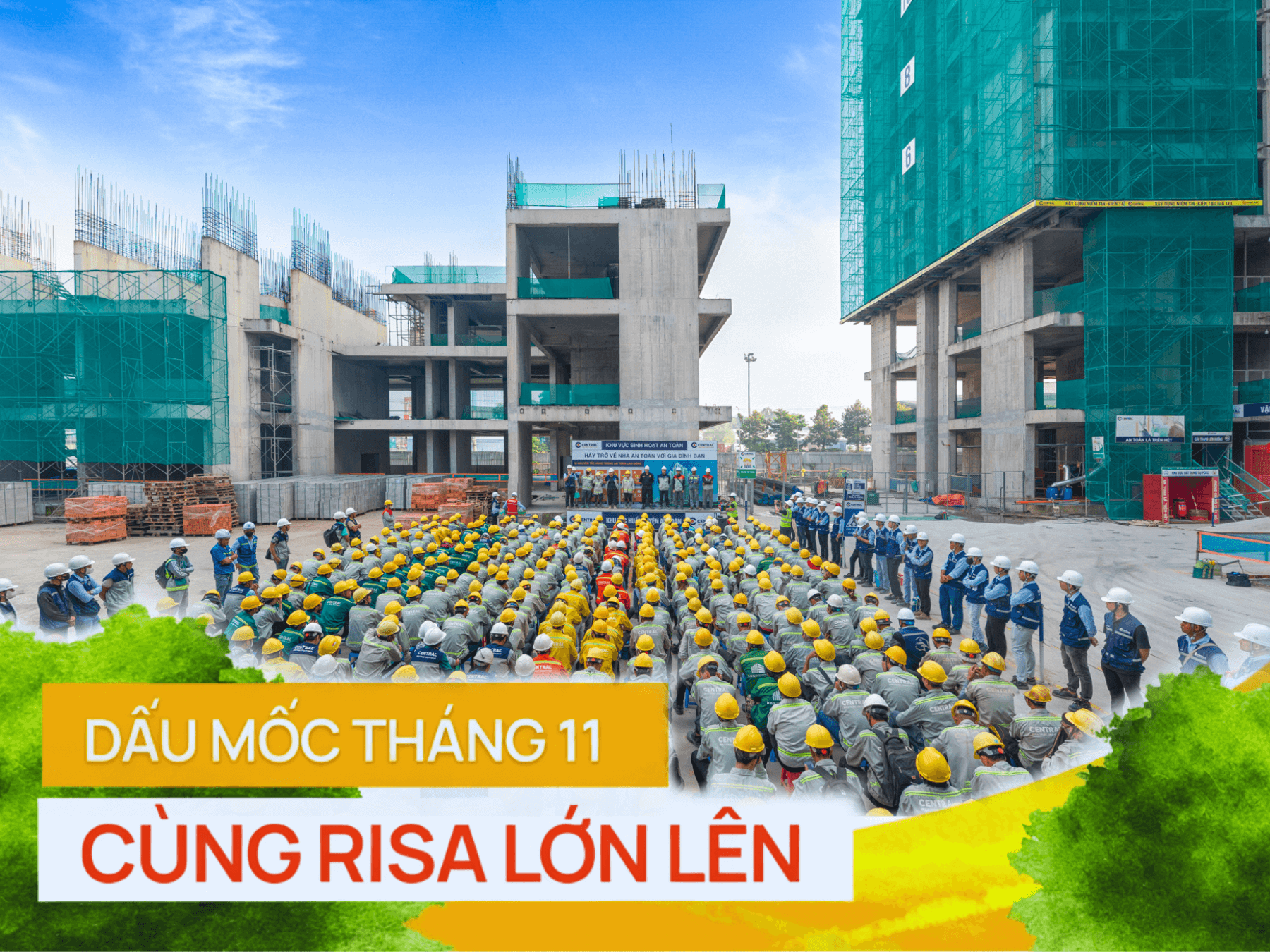 Hơn 400 nhân sự đang ngày đêm bám sát công trường, đảm bảo tiến độ thần tốc cho phân khu Risa.