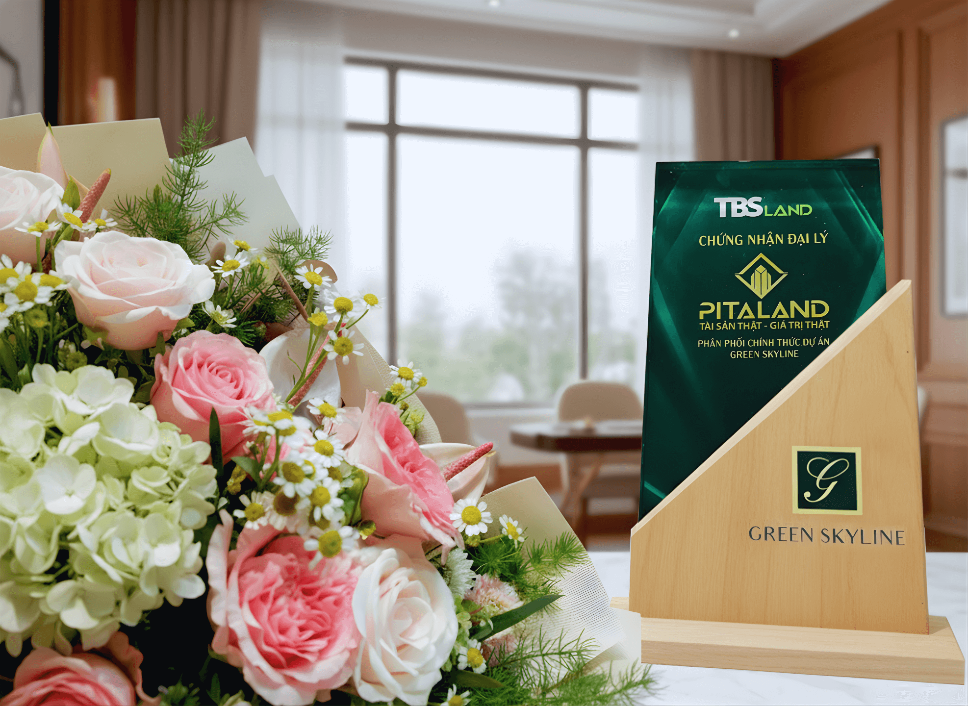 Cup chứng nhận Pitaland chính thức trở thành nhà phân phối dự án Green Skyline